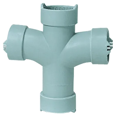 1-1/2" Electro Fusion Polypropylene Flame Retardant Chemical Waste Double Sanitary Tee L351