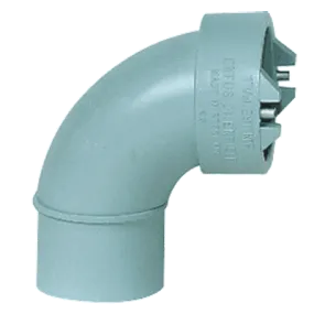 1-1/2" Electro Fusion X Spigot Polypropylene Flame Retardant Chemical Waste 1/4 Bend (90°)  L291