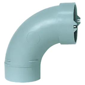 1-1/2" Electro Fusion X Spigot Polypropylene Flame Retardant Chemical Waste 90° Sweep L281