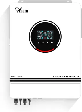 10200W Solar Hybrid Inverter All in One, 48V DC to 220V-230V AC Pure Sine Wave Solar Inverter  Solar Charge Controller for Home Storage,