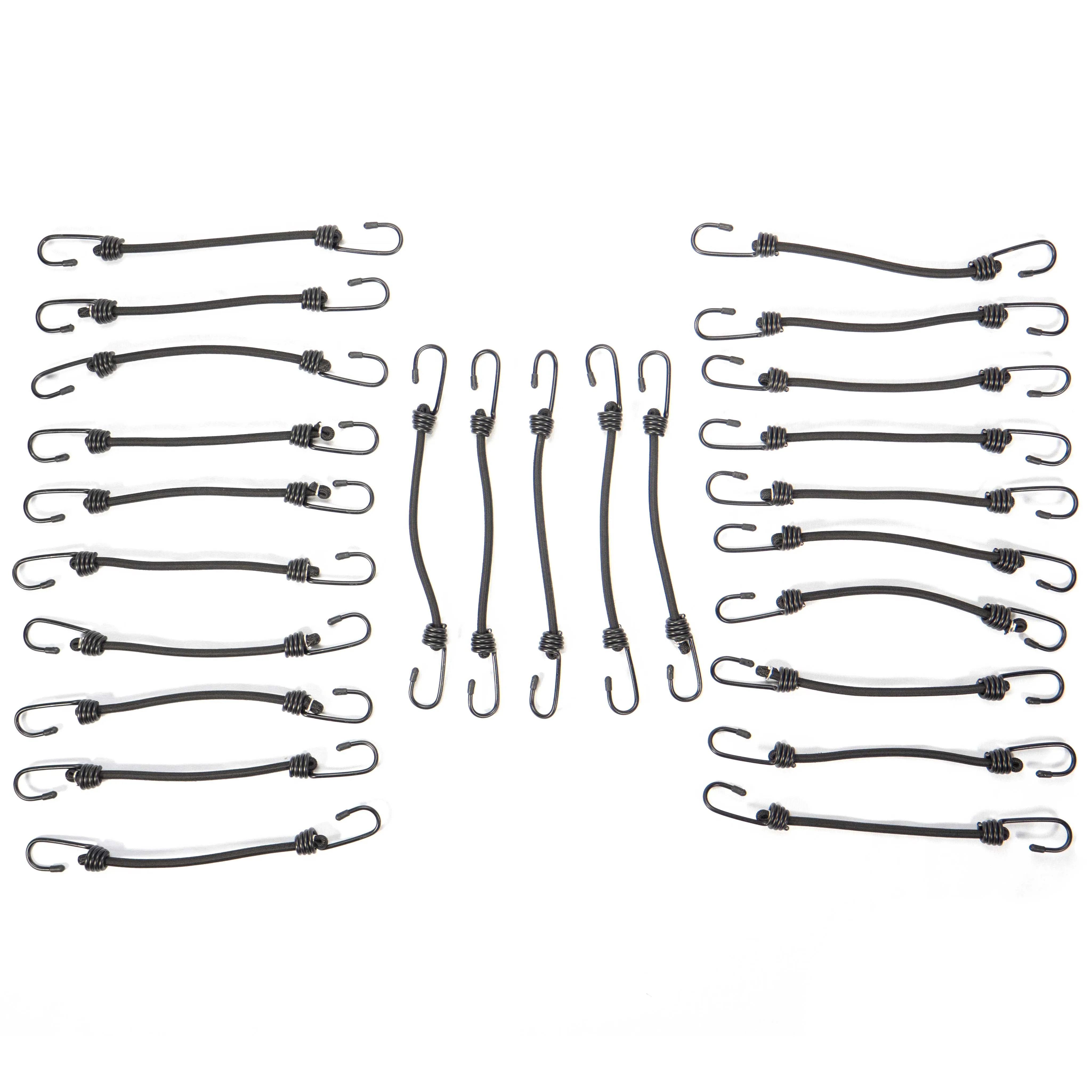 1/2" x 18" Black Bungee Cords (bundle of 25) - 12mm