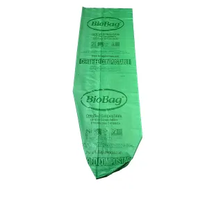 15.35" x 16.6" x 0.64 mil 2 Gallon Green Home-Compostable Plastic Trash Can Liners (600 Bags, 25 Bags/Roll, 24 Rolls/Case)
