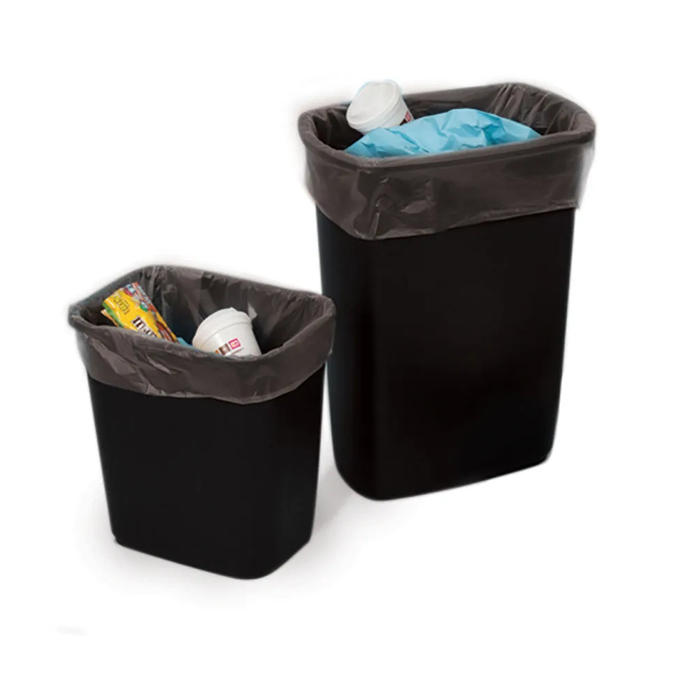 15" x 9" x 24" x 1.5 mil 10 Gallon Clear Eco-Manufactured Plastic Heavyweight Trash Can Liners (Case of 500)