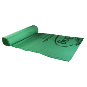 16.9" x 17.7" x 0.64 mil 3 Gallon Green Home-Compostable Plastic Food Scrap Collection Bags (2,000 Bags, 100 Bags/Box, 20 Boxes/Case)