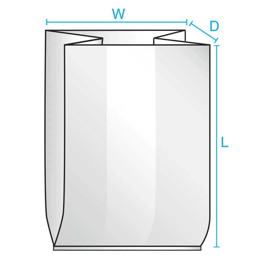 16" x 10" x 32" x 2 mil 16 Gallon Clear Eco-Manufactured Plastic Heavyweight Trash Can Liners (Case of 250)