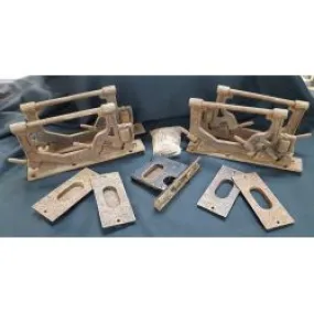 1800's Pocket Door Set with Lock Pull Plates and 4 Top Rollers #GA2004