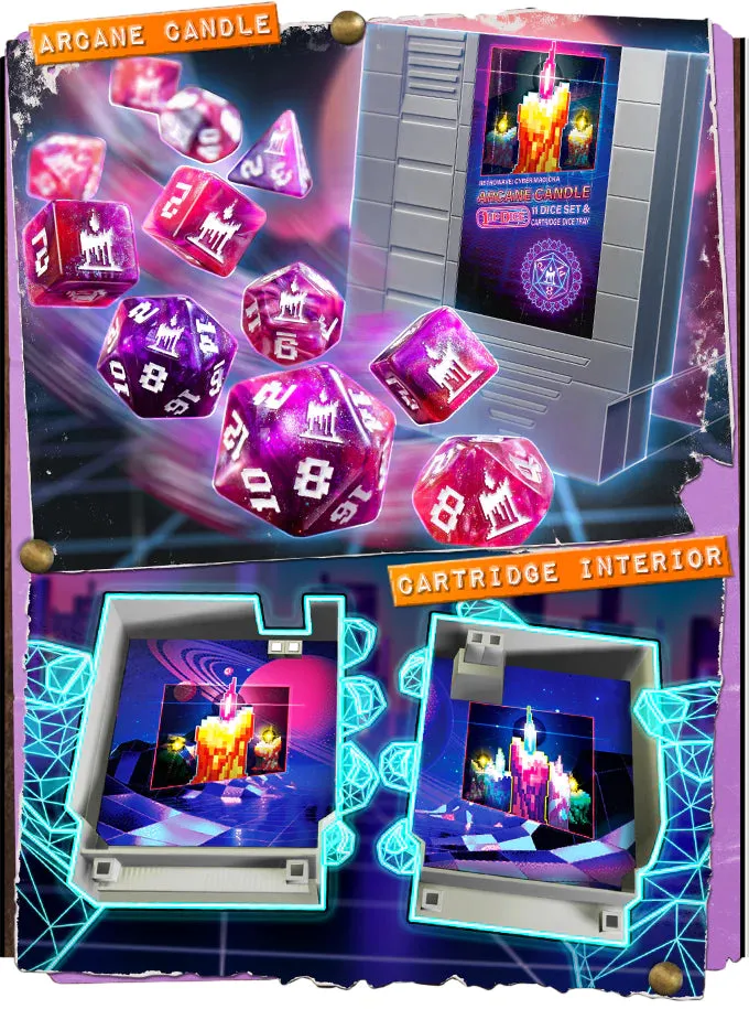 1UP Dice Polyhedral Set: Arcane Candle