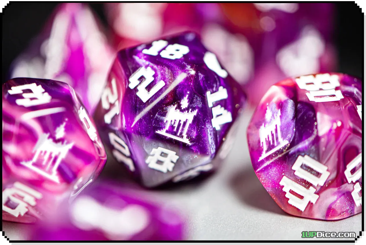 1UP Dice Polyhedral Set: Arcane Candle
