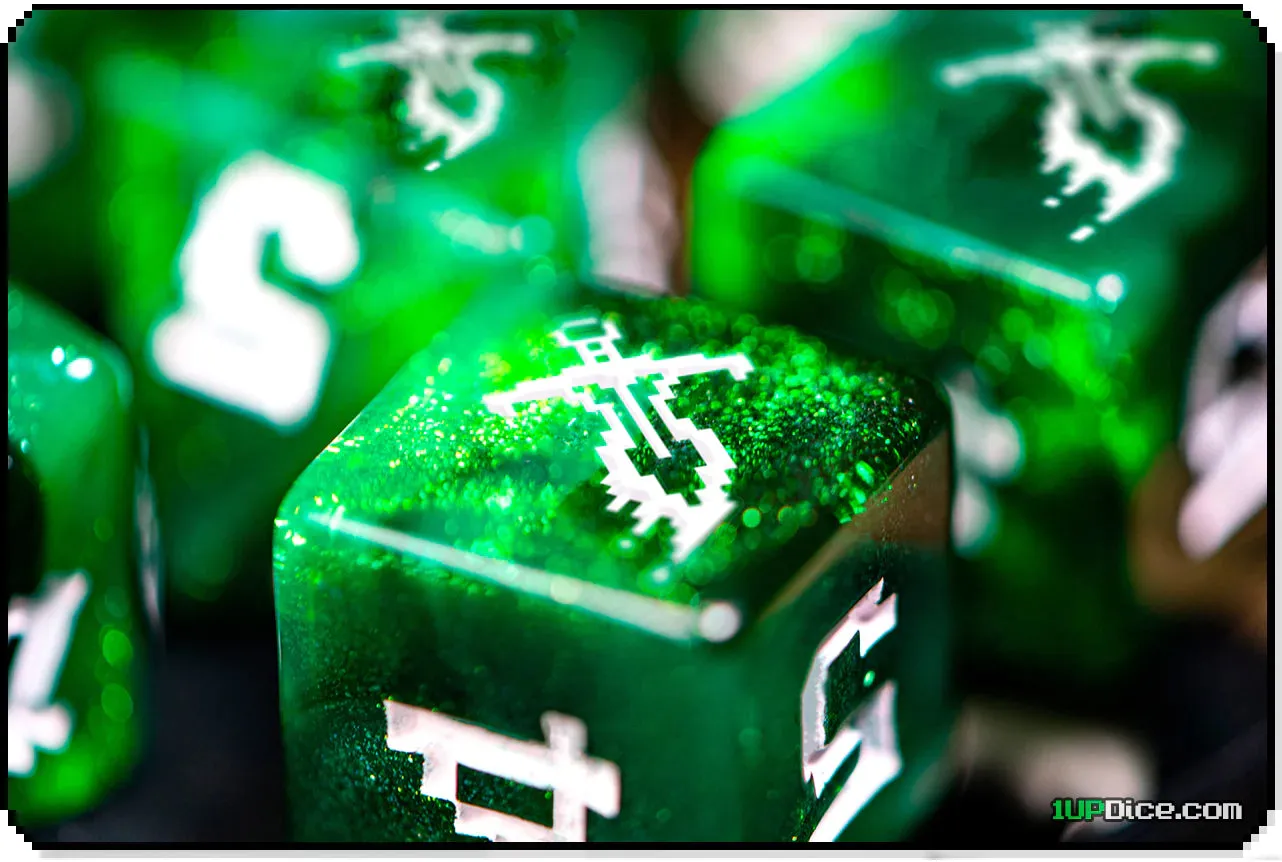 1UP Dice Polyhedral Set: Poison Dagger