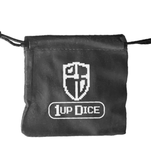 1UP Dice Polyhedral Set: Radiant Shield Silver Edition