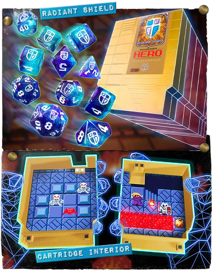 1UP Dice Polyhedral Set: Radiant Shield