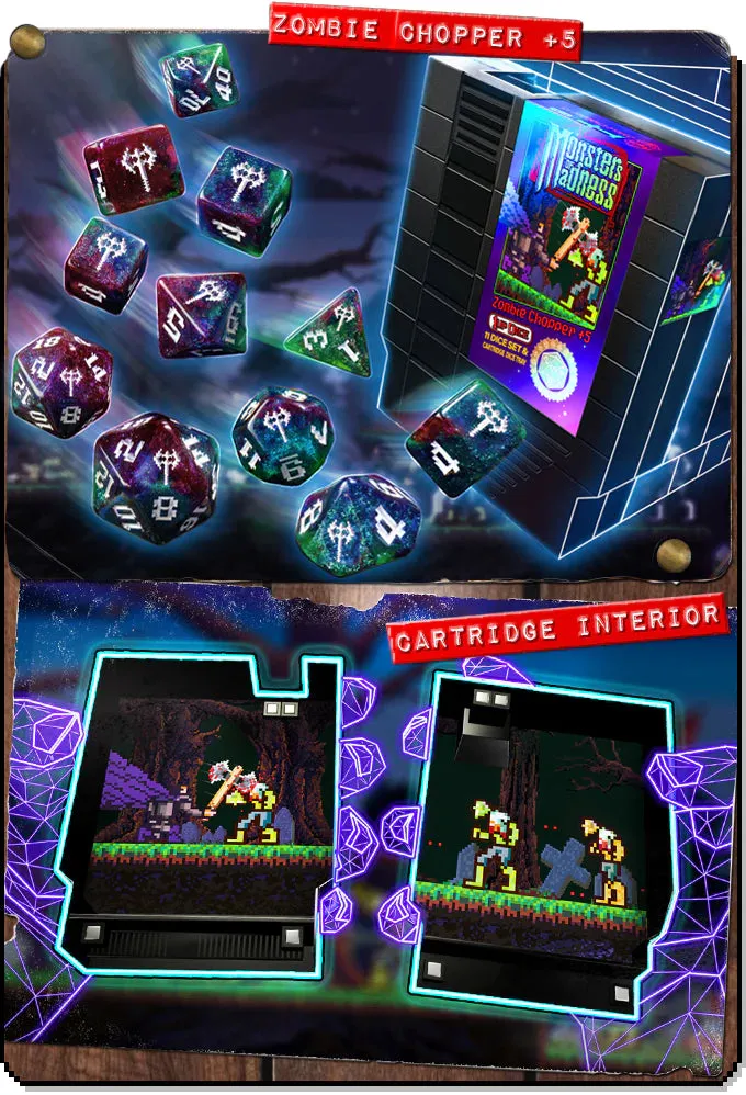 1UP Dice Polyhedral Set: Zombie Chopper  5