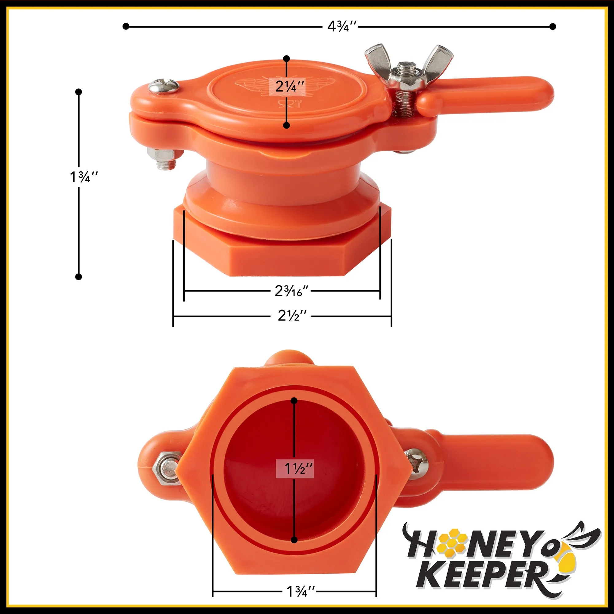 2 Pack Honey Gate Valves for Extracting Beekeeping Tool