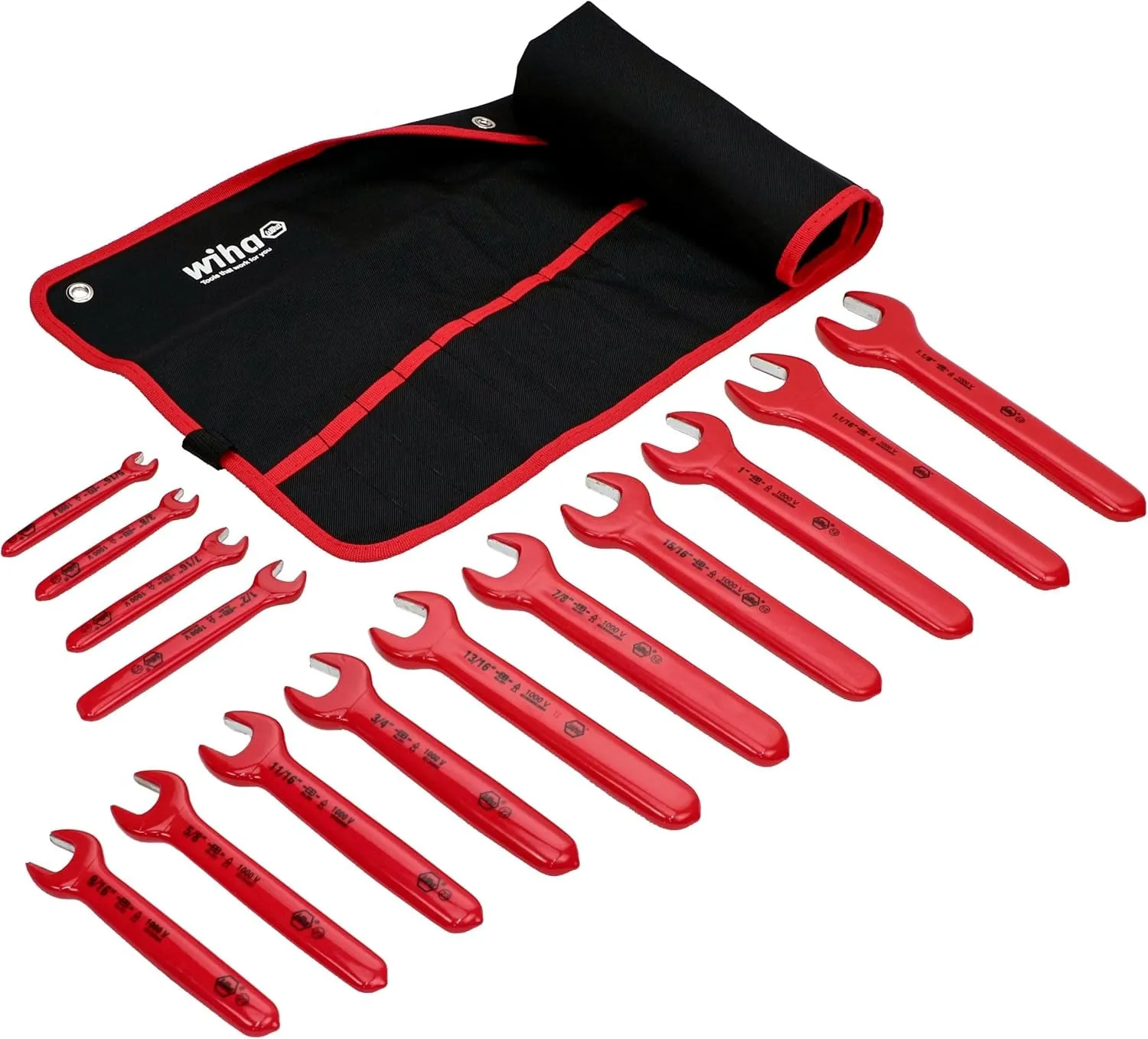 20190 Roll up Insulated Inch Wrench Set, 14 Piece