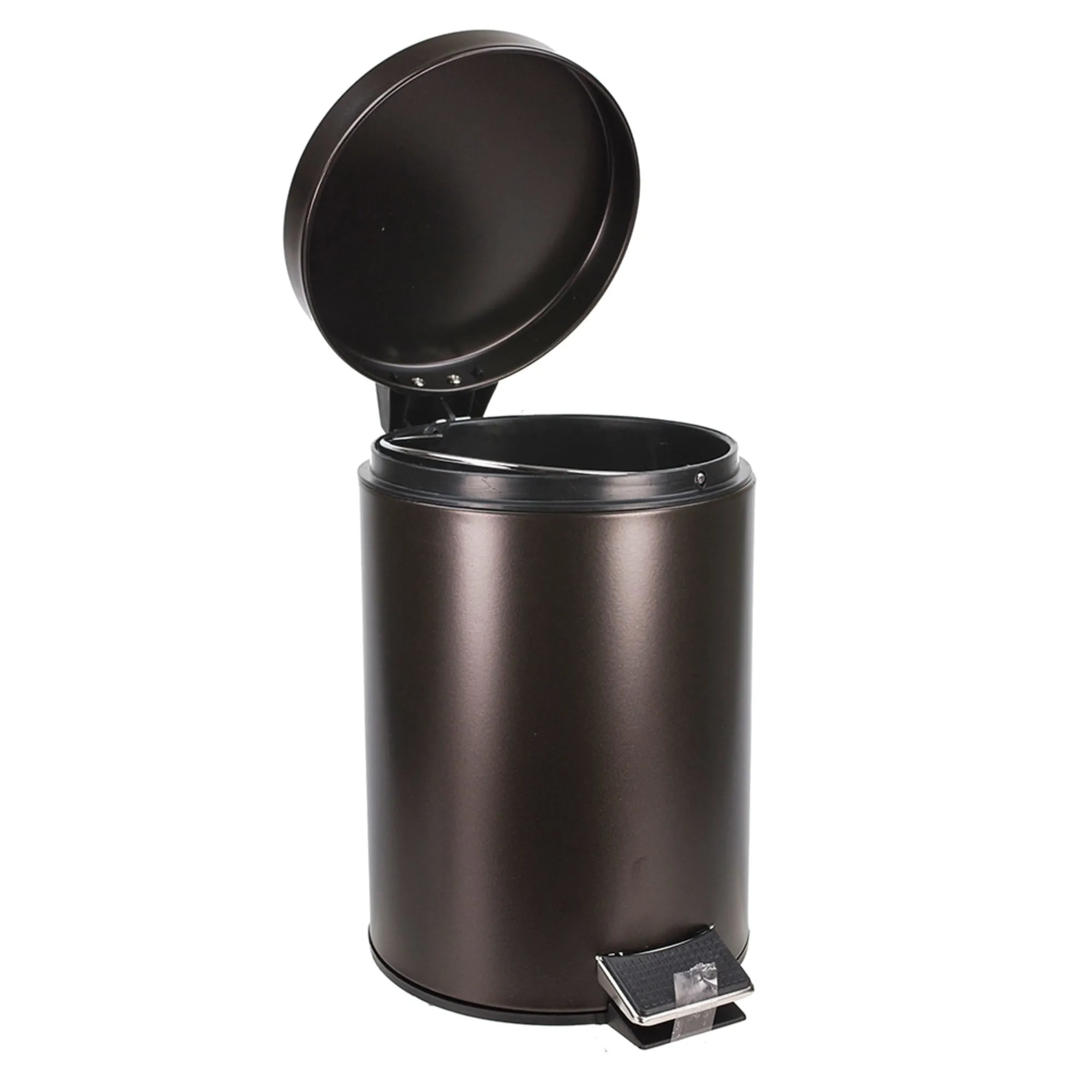 3 Liter Steel Step Waste Bin, Bronze