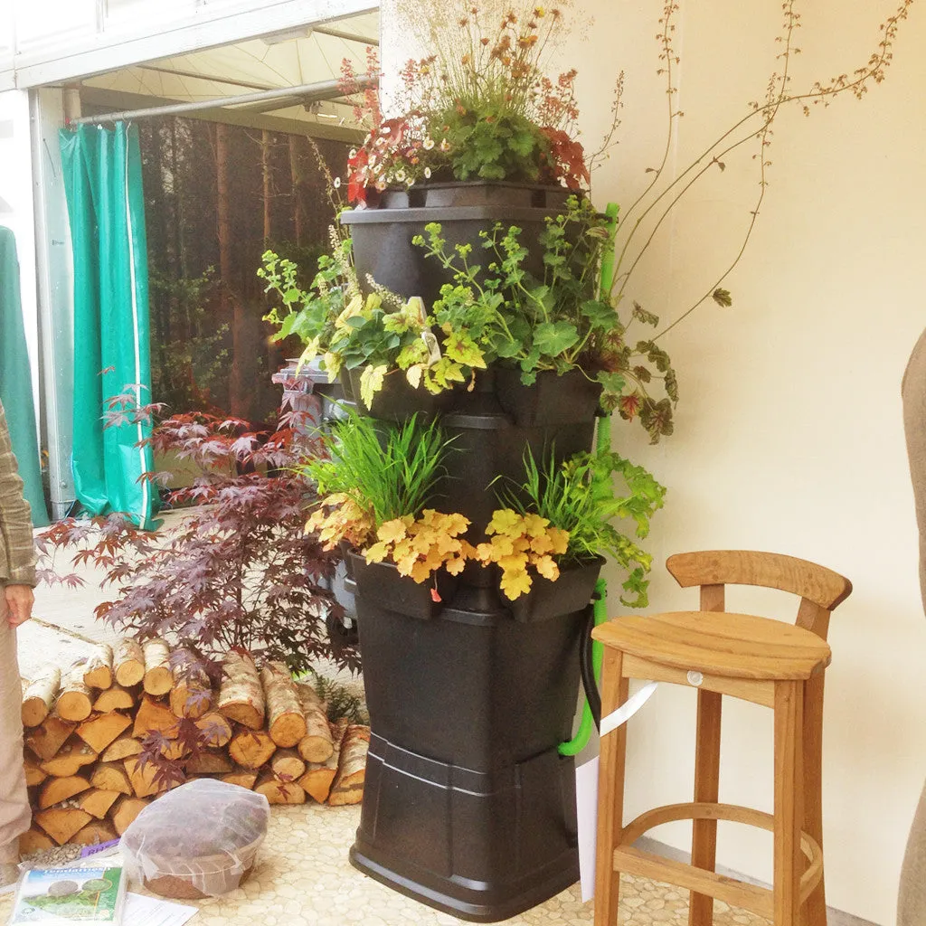 3 Tier 200 Litre Water Butt With Planters