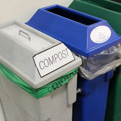34" x 48" x 0.88 mil 44 Gallon Green Home-Compostable Plastic Trash Can Liners (80 Bags, 10 Bags/Roll, 8 Rolls/Case)