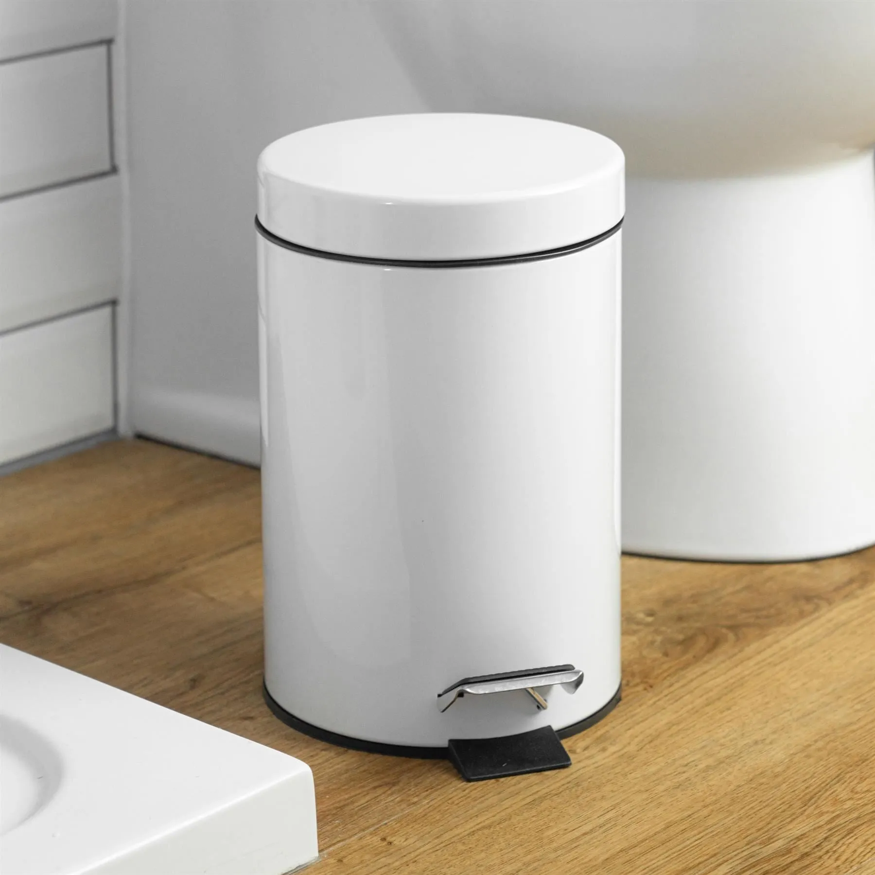 3L Round Stainless Steel Pedal Bin - By Harbour Housewares