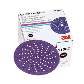 3M 31362 Hookit Purple Sanding Disc Multihole 3 inch 75mm 120G Sandpaper x 50 Pack