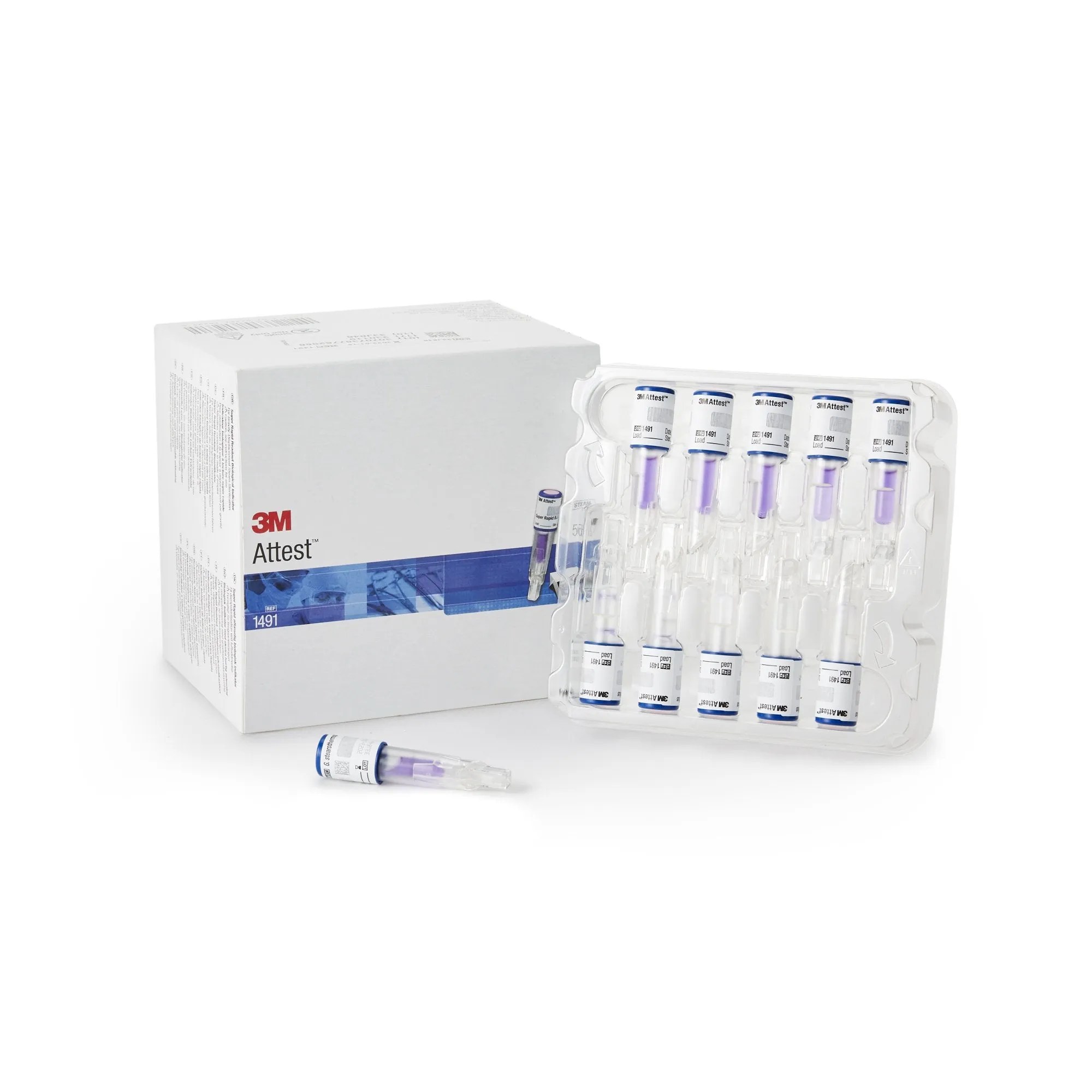 3M Attest™ Rapid Readout Sterilization Biological Indicator Vial, 1 Case of 200