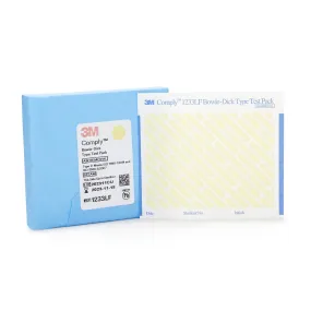 3M Comply Sterilization Bowie-Dick Test Pack, Type 2, Steam, 270° to 273°F, Disposable, Lead-Free, 1 Case of 30