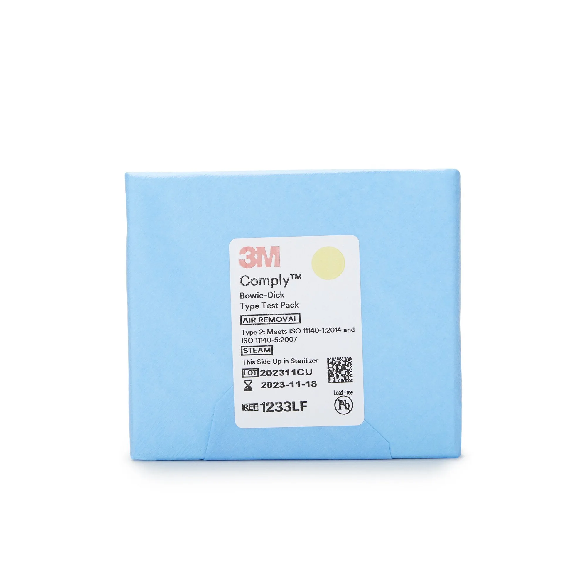 3M Comply Sterilization Bowie-Dick Test Pack, Type 2, Steam, 270° to 273°F, Disposable, Lead-Free, 1 Case of 30
