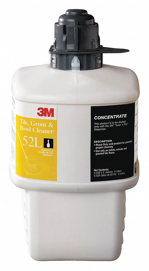 3M Tile, Grout, and Bowl Cleaner For Use With 3M(TM) Twist 'n Fill(TM) Chemical Dispenser, 1 EA - 52L