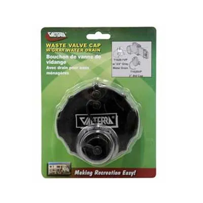 3" Waste Valve Cap for Black and Grey Holding Tanks with Garden Hose Connection