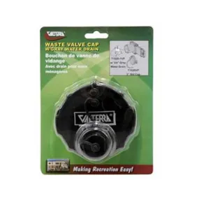 3" Waste Valve Cap for Black and Grey Holding Tanks with Garden Hose Connection