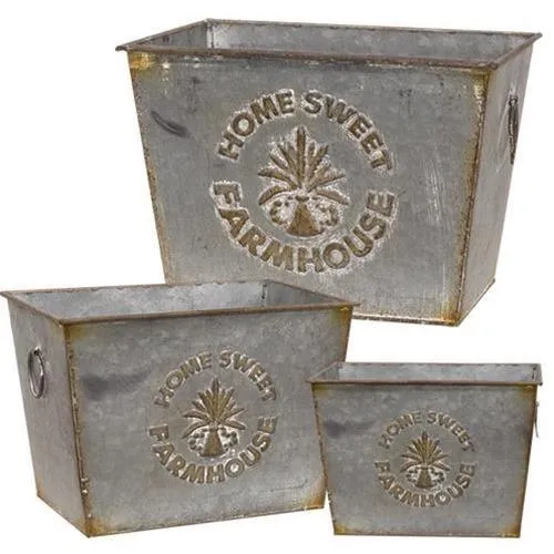 3/Set, Home Sweet Home Farmhouse Bins