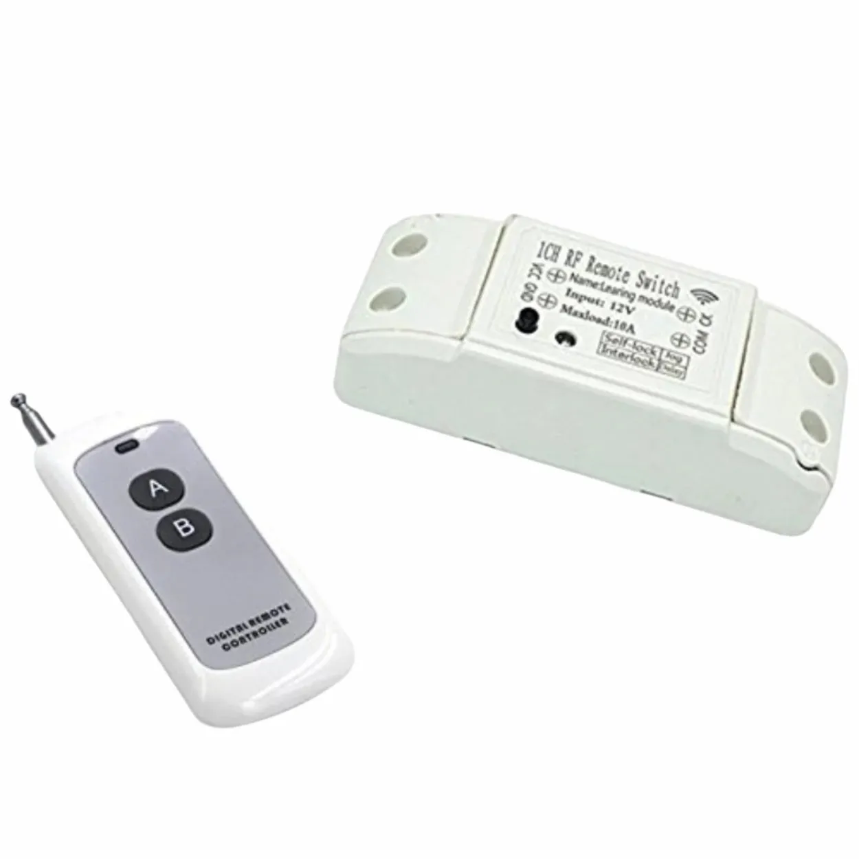 433M Wireless Switch   2 Key High Power Remote Control / 12V Single wireless delay switch / Intelligent remote control switch
