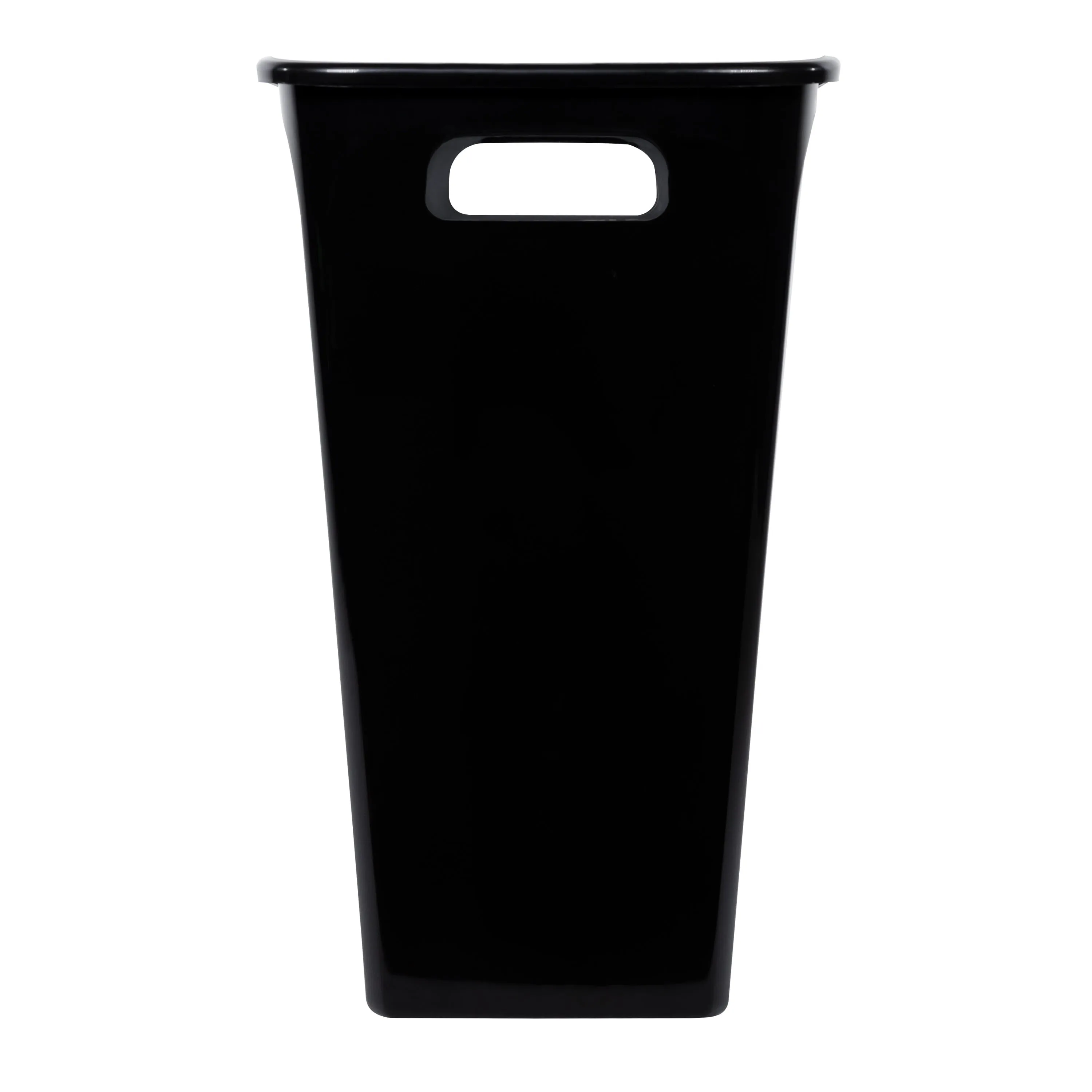 8.8 gal Handled Open Plastic Office Trash Can, Black Free Shipping