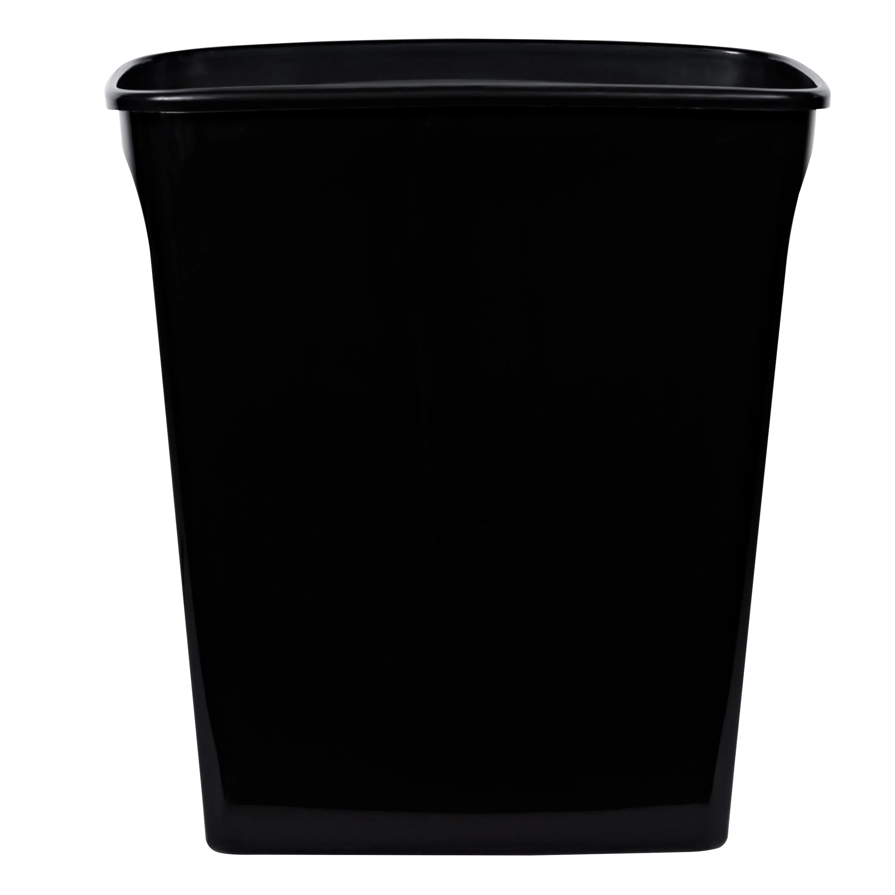 8.8 gal Handled Open Plastic Office Trash Can, Black Free Shipping