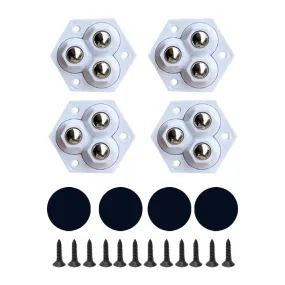 8Pcs Mini Caster Wheels Rollers for Small Appliances Universal Wheel Rollers for Trash Can Storage Bins Bottom