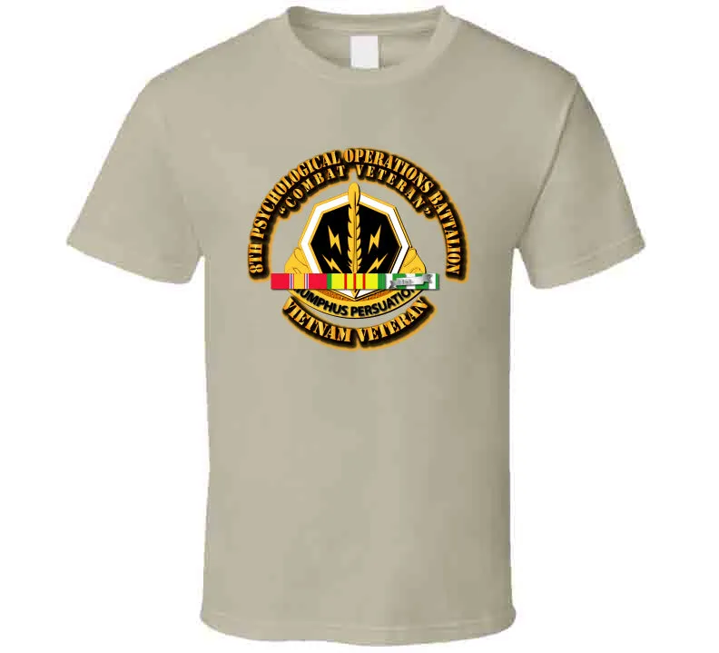8th Psychological Operations Battalion w SVC  Ribbon T Shirt