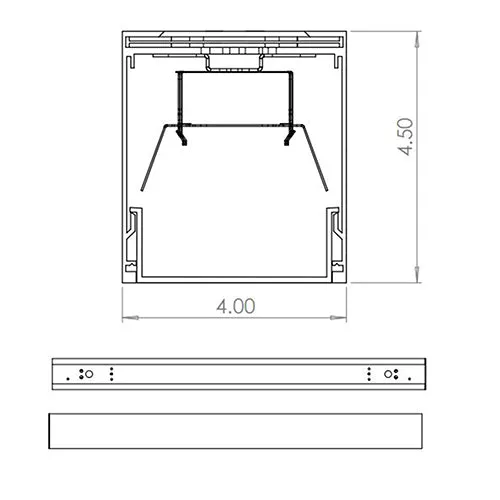 Advantage Environmental Lighting XDL4SMWL 4.0" x 4.5" Linear Surface Mount Wet Location