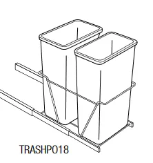 AKTR-TRASHPO18 Trenton Assembled Trash Bin Pullout