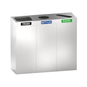 ASI 0834-RB/ 0839-RB 3-Bin Recycling Station Top Only