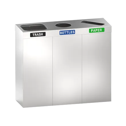 ASI 0834-RB/ 0839-RB 3-Bin Recycling Station Top Only