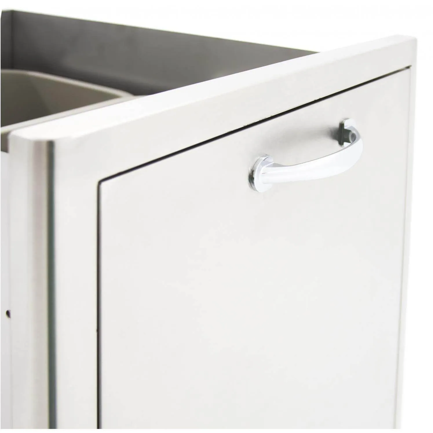 Blaze 20-Inch Roll-Out Stainless Steel Double Trash / Recycling Bin (BLZ-TREC-DRW)