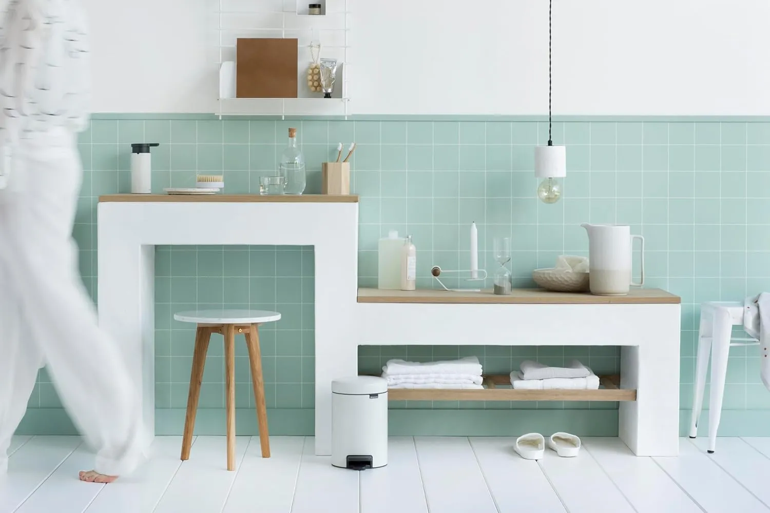 Brabantia Pedal Bin Newicon, 3 Litre Capacity, White