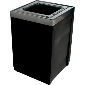 Busch Systems Evolve Cube Trash Can, 50 Gallon, Black