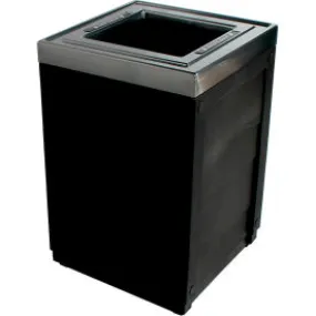 Busch Systems Evolve Cube Trash Can, 50 Gallon, Black