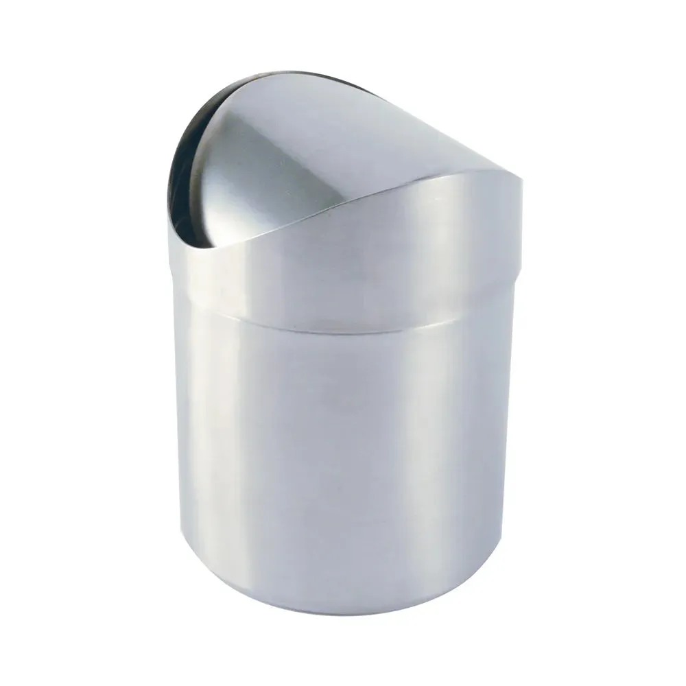 CAC China SSWB-6 Waste Bin SS Swing Tabletop  Case of 12 Pcs