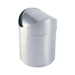 CAC China SSWB-6 Waste Bin SS Swing Tabletop  Case of 12 Pcs