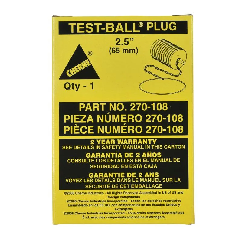 Cherne ® 2-1/2" Single-Size Plumbing Test-Ball ® Plug