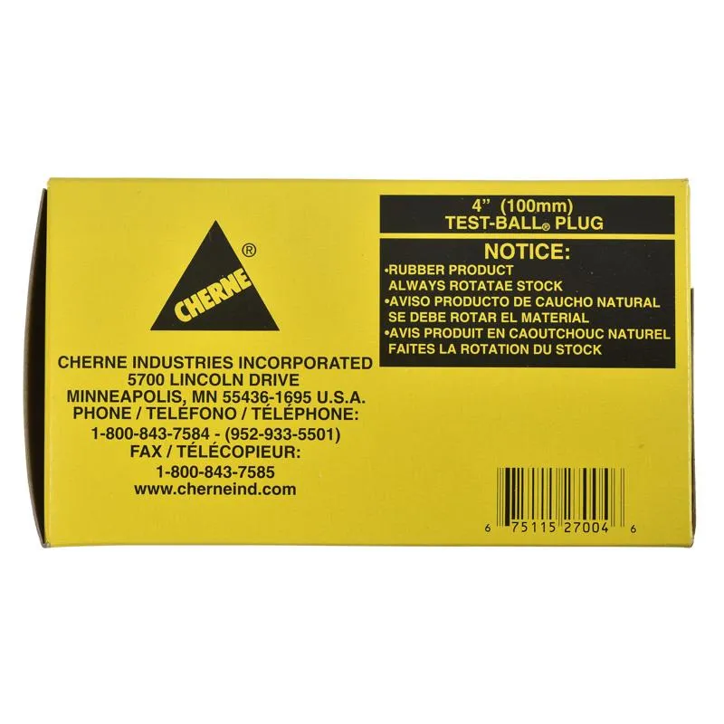 Cherne ® 4" Single-Size Plumbing Test-Ball ® Plug