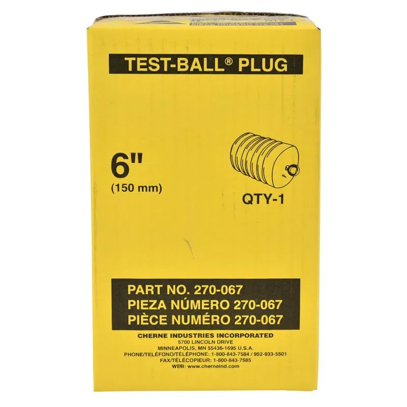 Cherne ® 6" Single-Size Plumbing Test-Ball ® Plug