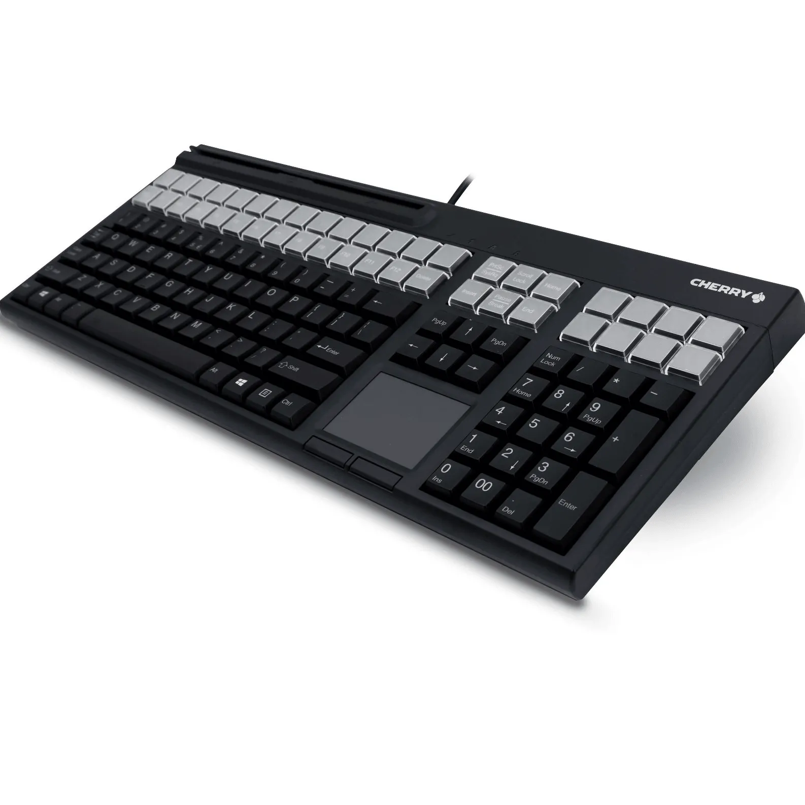 Cherry G86-71411 POS 127 Key Keyboard Touchpad Magnetic Card Reader Black