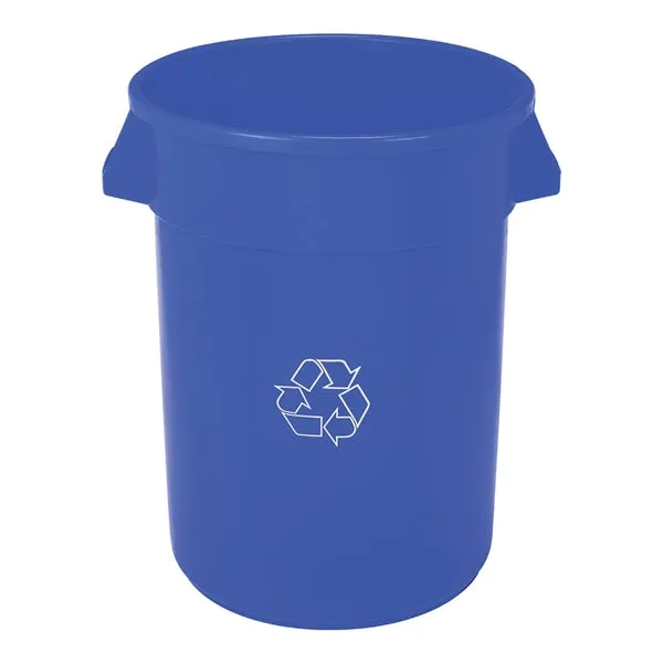 CONTINENTAL COMMERCIAL Huskee 3200-1 Recycling Receptacle, 32 gal Capacity, Plastic, Blue